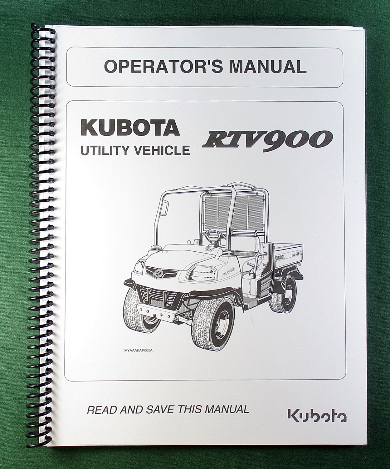 Kubota RTV-900 Operator’s Manual: 108 Pages Coil Bound & Protective Covers!
