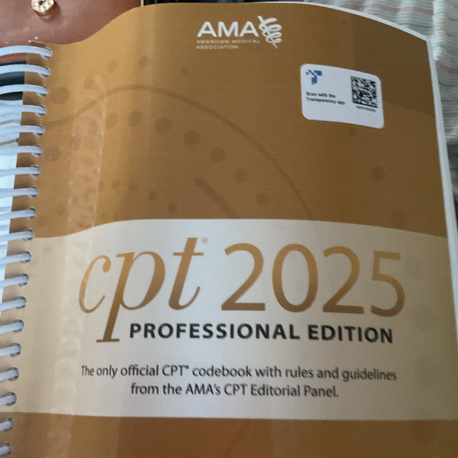 AMA CPT 2025 Professional Edition Spiral Bound Medical Coding Textbook