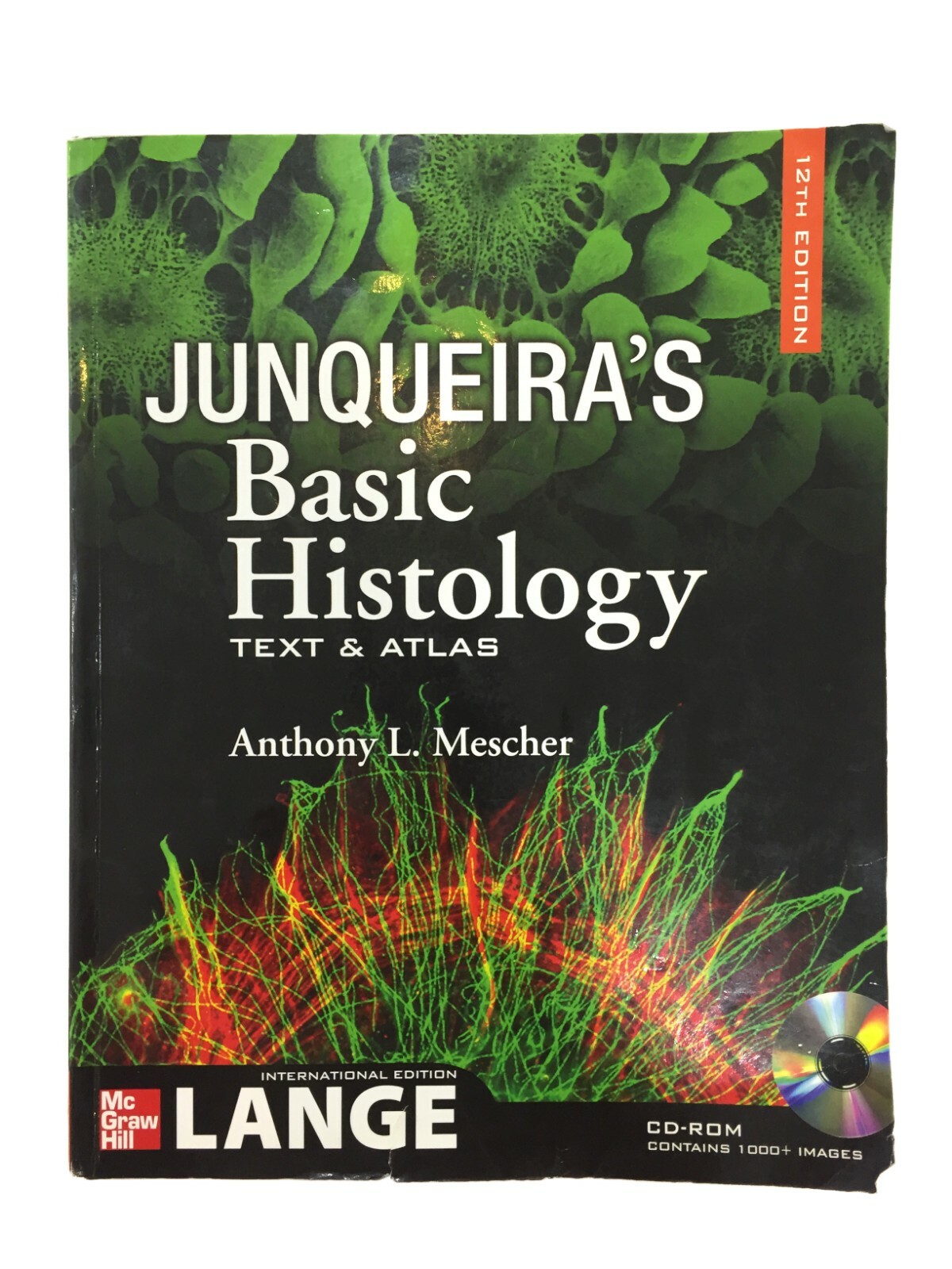 Junqueira’s Basic Histology by Anthony Mescher W/CD-ROM 12th Edition Book Atlas