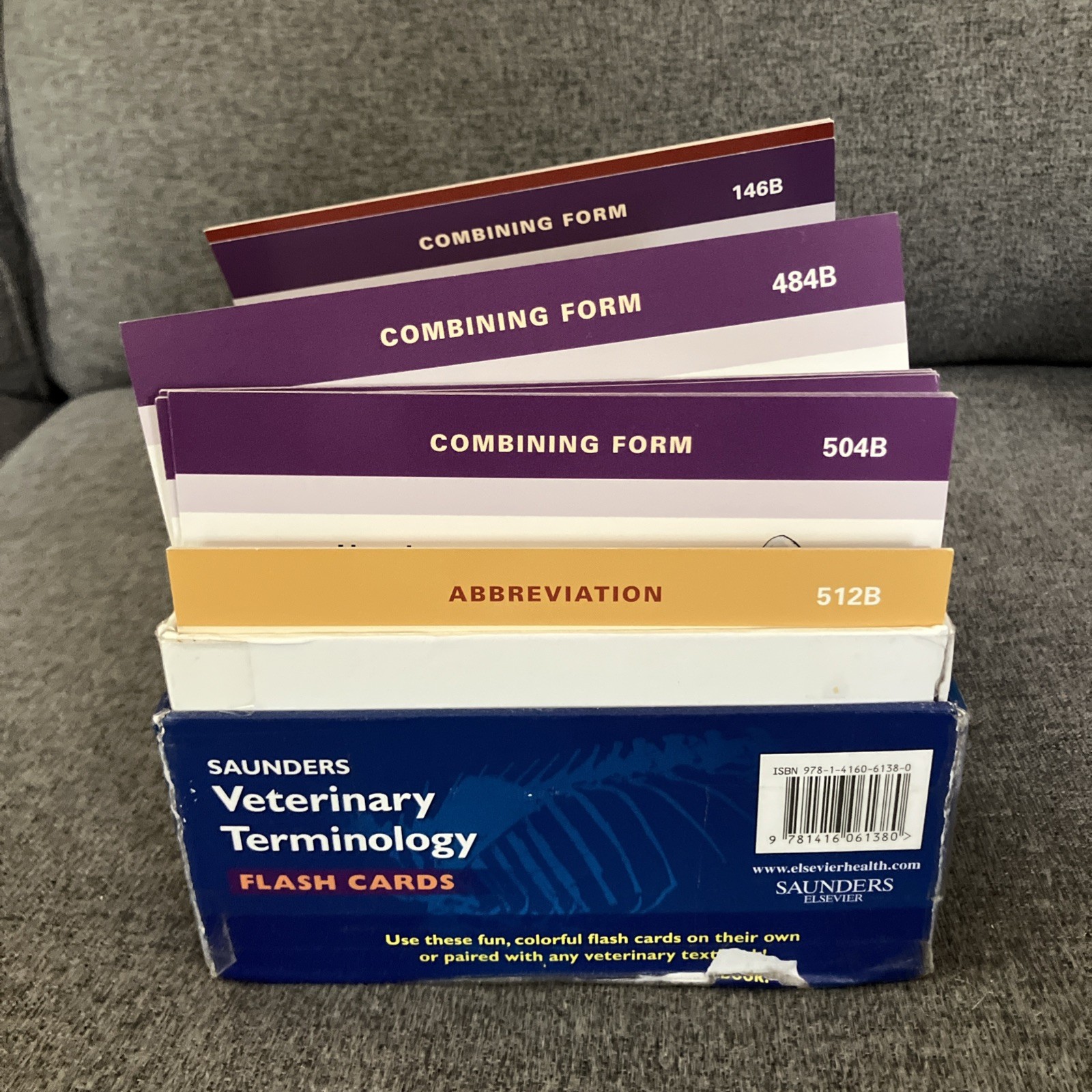 Saunders Veterinary Terminology Flash Cards 530 Full Color Cards Complete Set