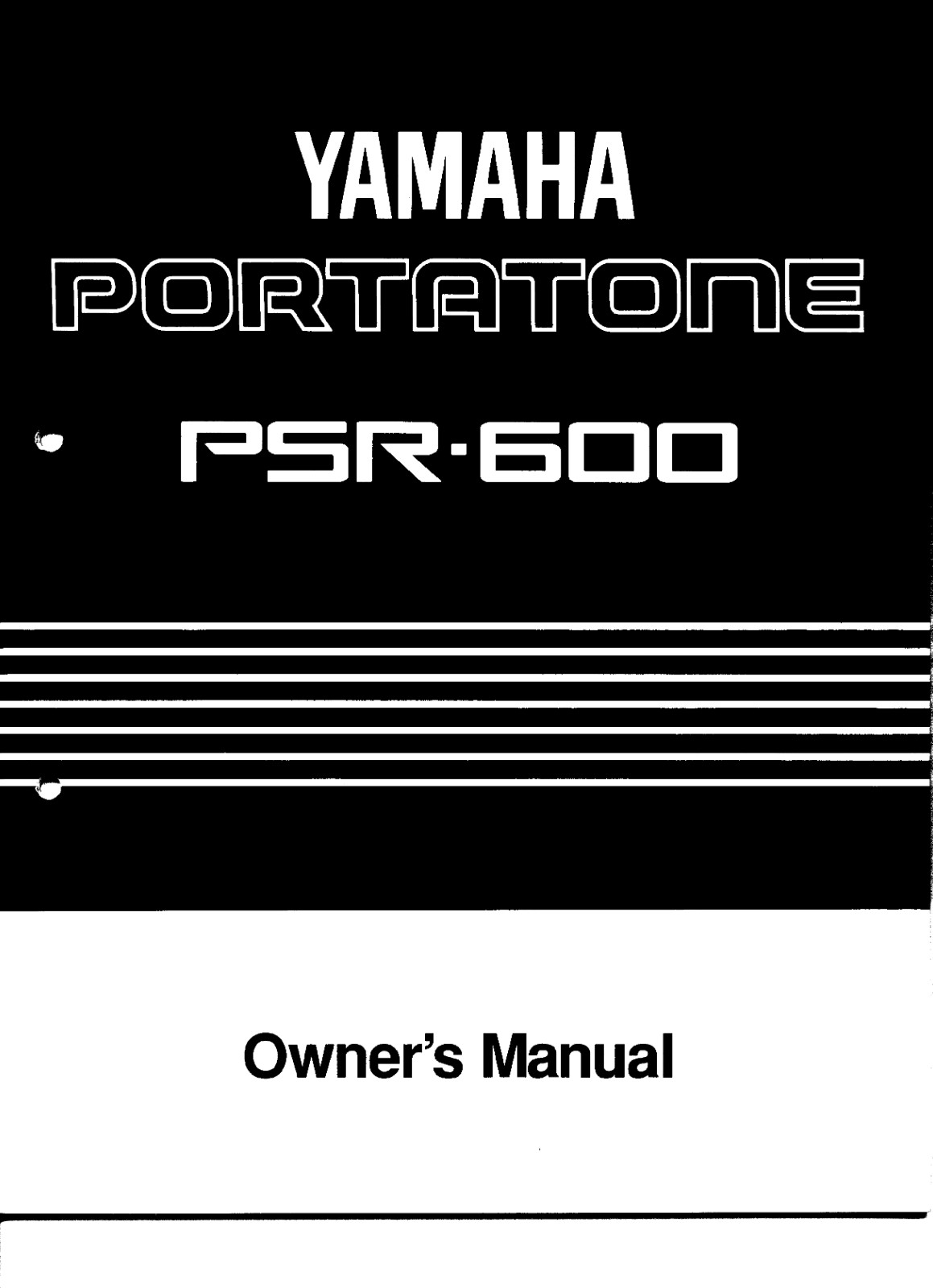 Yamaha PSR-600 Instruction Manual: 50 Pages & Protective Covers!
