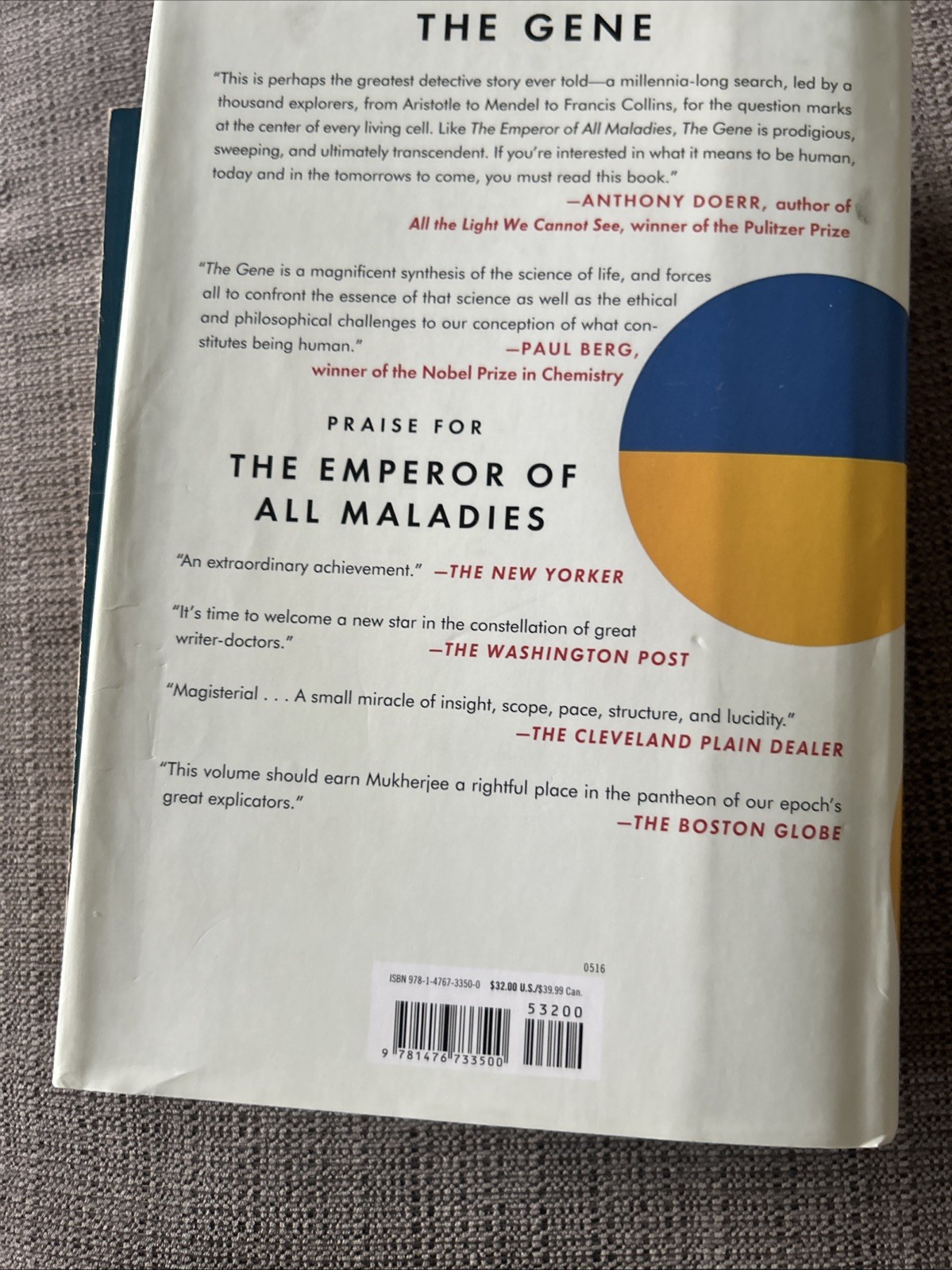 Gene : An Intimate History by Siddhartha Mukherjee (2016, Hardcover)