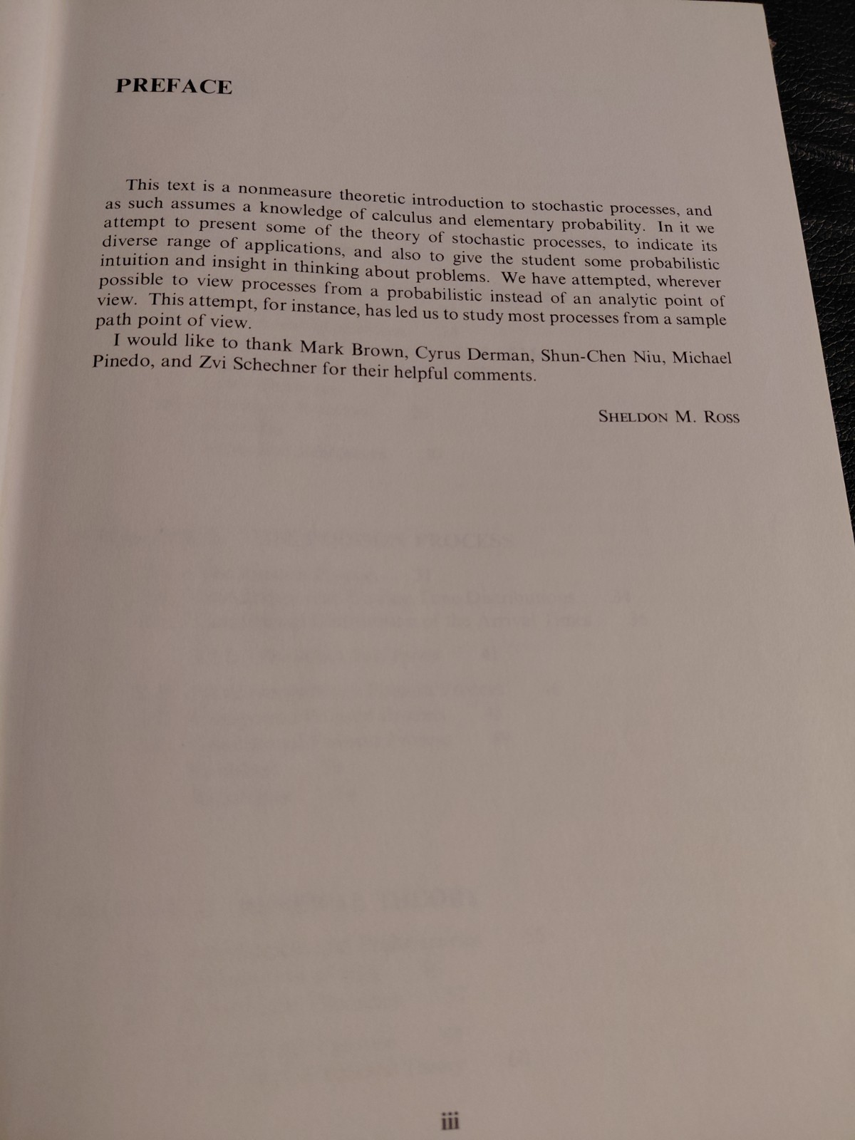 STOCHASTIC PROCESSES by Sheldon M. Ross 1983’s Wiley series in probability..