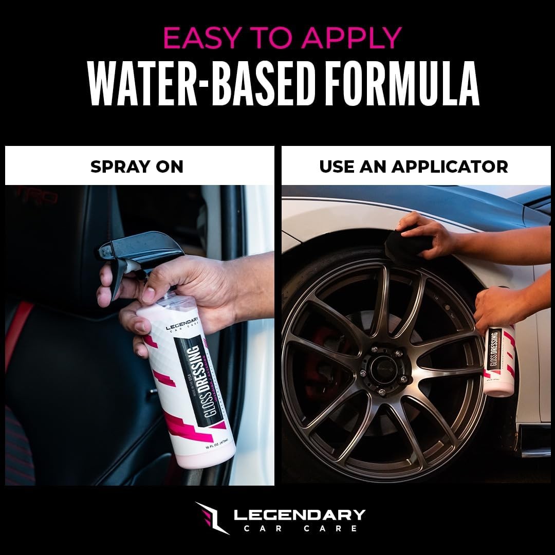 Legendary Gloss Dressing with Applicator 16oz – Tire Shine Spray & Plastic Resto