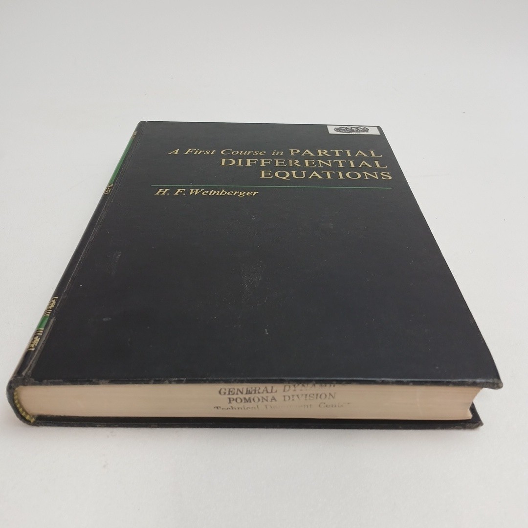 First Course in Partial Differential Equations By H.F. Weinberger Hardcover 1965