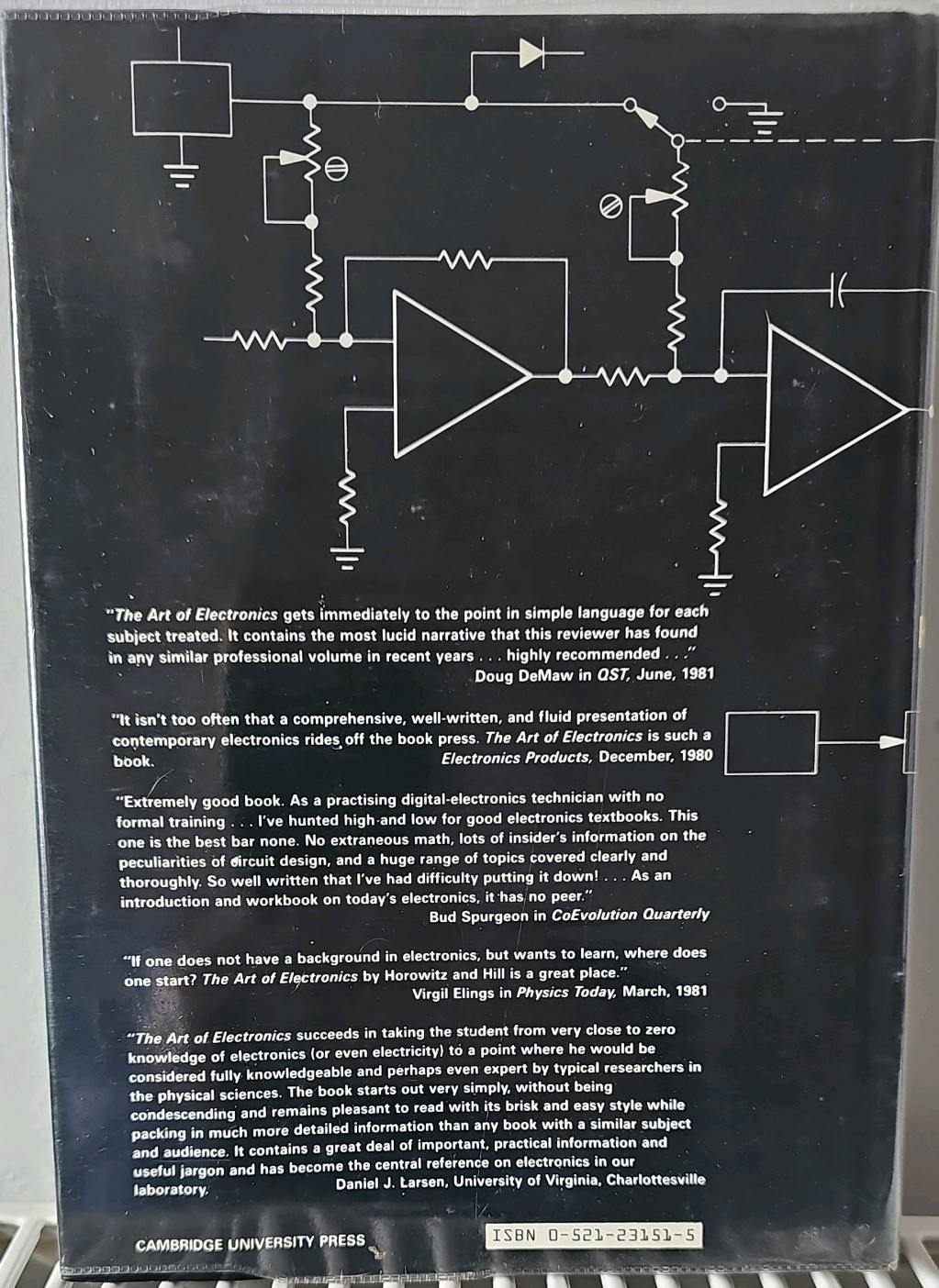 The Art of Electronics Hardback Horowitz and Hill