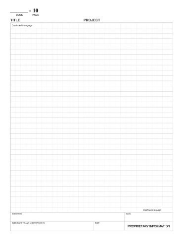 Black Laboratory Notebook – 96 Pages (.25” Grid Format), 8 7/8” x 11 1/4”,…