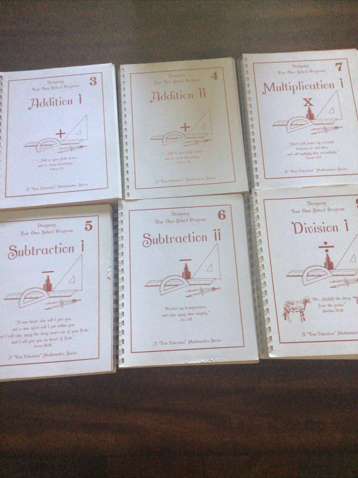 True Education Mathematics Series 3 4 5 6 7 9 Lot Of 6 Books Addition Subtractio