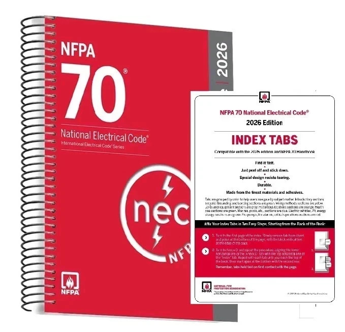 NFPA 70, National Electrical Code (NEC) 2026 spiral + index tab Free Ship ,