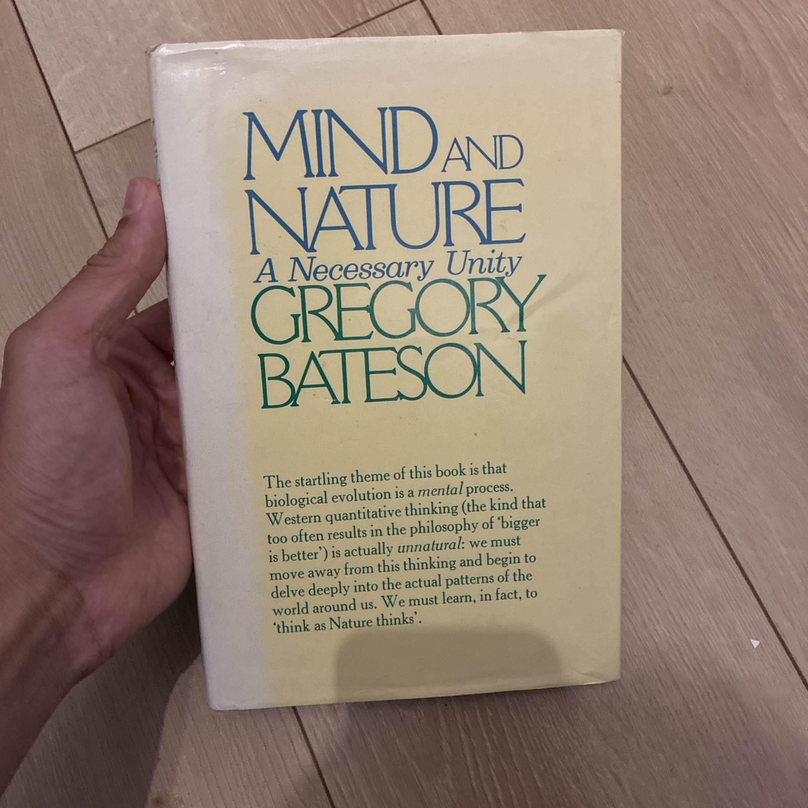 mind and nature, gregory Bateson, 1st, 1979, Wildwood