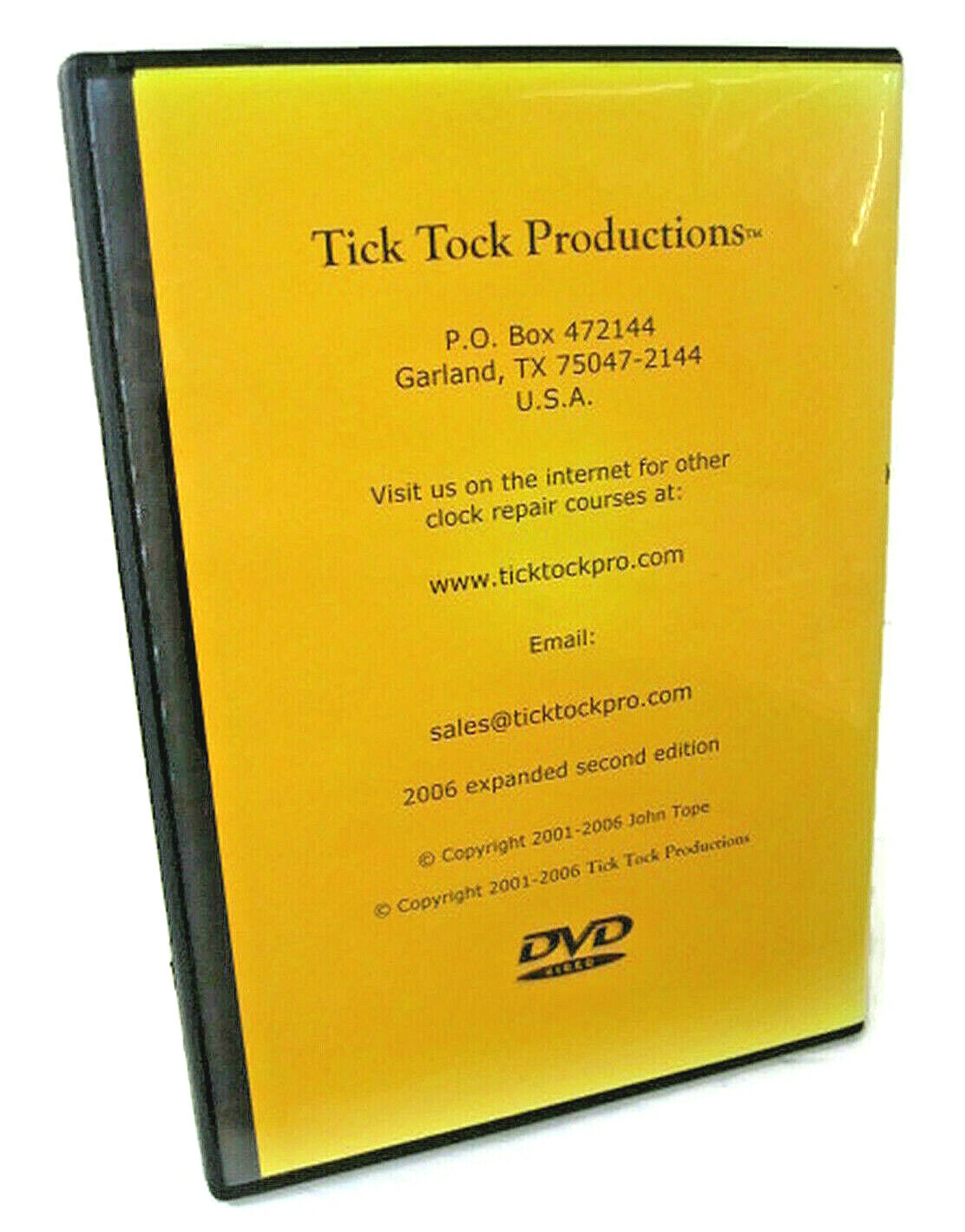 Clock Repair 1 & 2 Expanded Second Edition John Tope Tick Tock 4-DVD Set (2006)