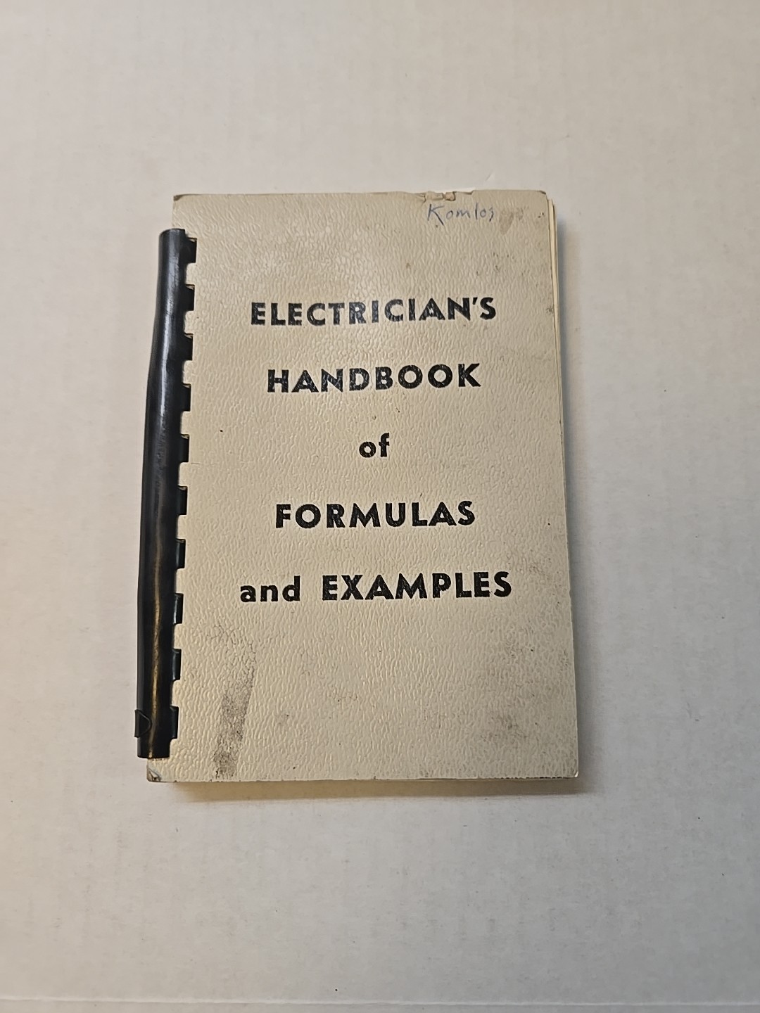 Electrician’s Handbook of Formulas and Examples Shufflebarger 1972 Vintage