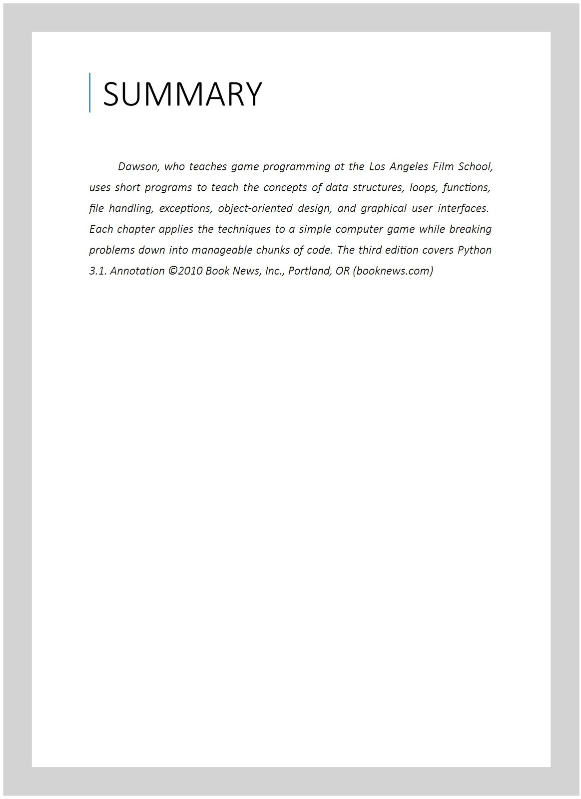 Python Programming for the Absolute Beginner, Paperback by Dawson, Michael, L…