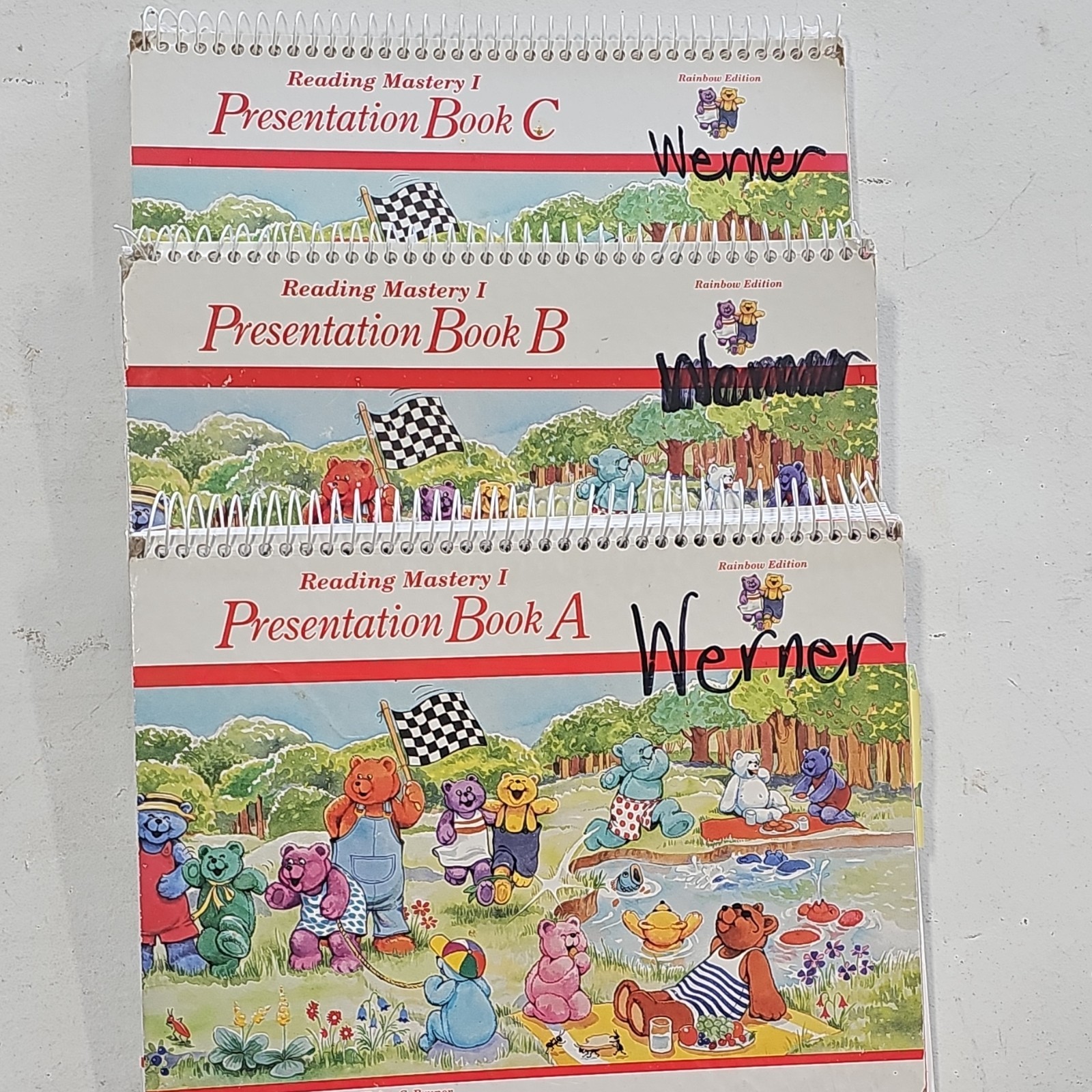 SRA Reading Mastery I Presentation Book Set A B C Rainbow Ed Spiral Engelmann