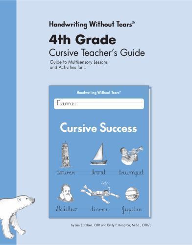 4th Grade Cursive Teacher’s Guide by Jan Z. Olsen and Emily F. Knapton (2013,…