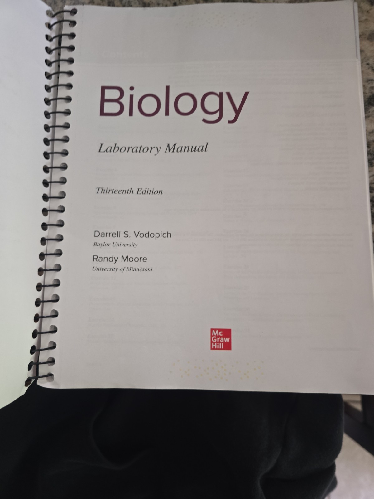 Biology Laboratory Manual by Randy Moore and Darrell S. Vodopich (2022, Spiral)
