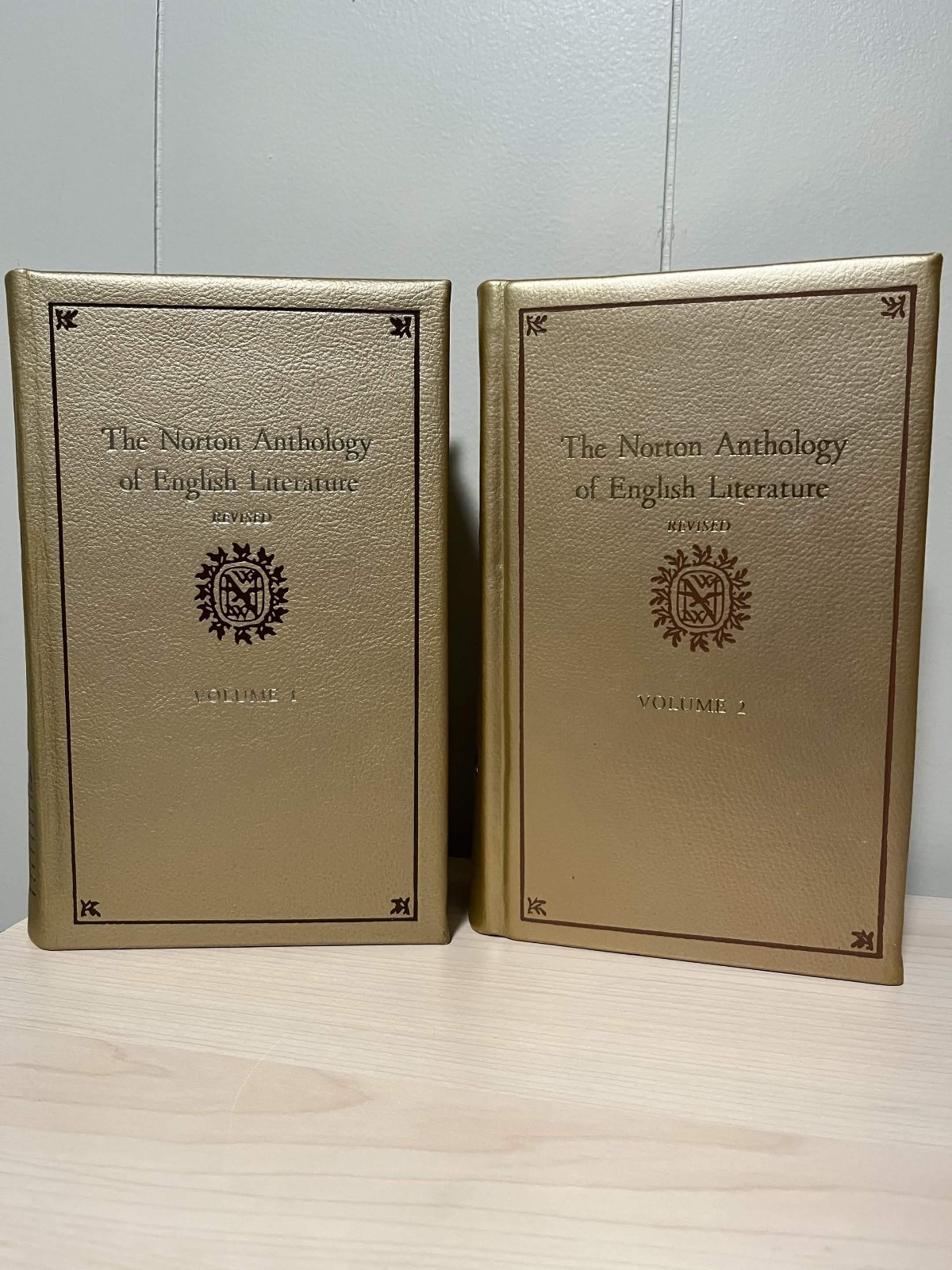 1968 The Norton Anthology of English Literature | Revised | Vol. 1 &2 | Gold Ed.